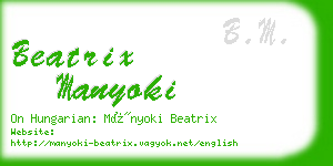 beatrix manyoki business card